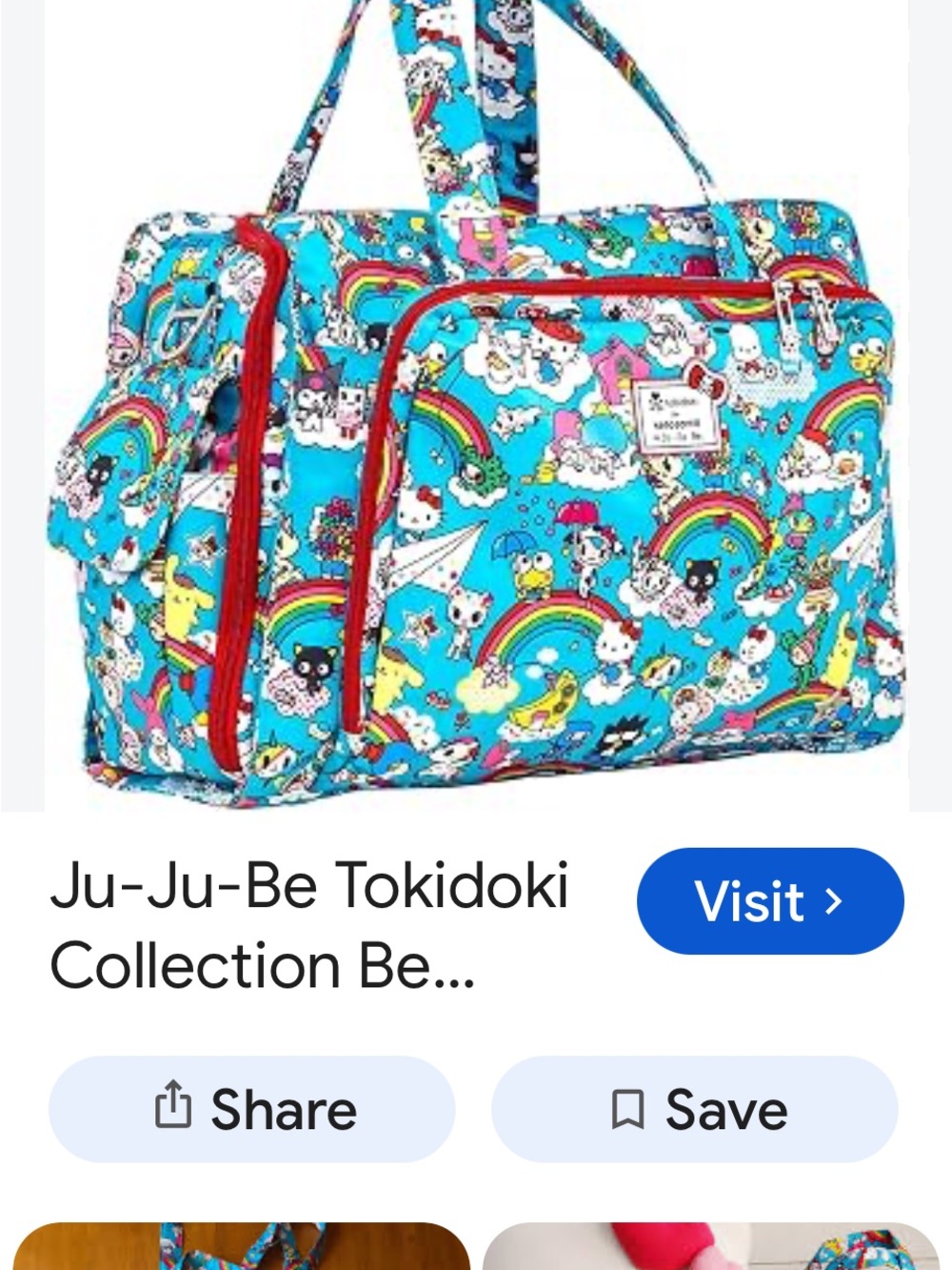 tokidoki sold out Hello Kitty Sanrio Ju Ju Be Jujube Bag EUC!! Rare HTF